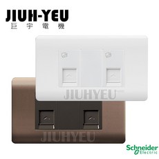 施耐德ZENcelo純平系列雙網路插座 簡約設計 多色可選 適用於家庭辦公