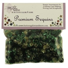 BuTTons GALORE&More 混合亮片裝飾品 20g, 1個, 翠