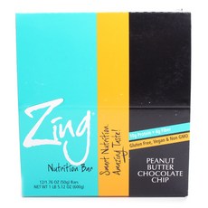 ZiNG 營養棒, Peanut Butter Chocolate Chip, 12份, 50g