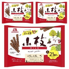 MORINAGA 森永 小枝巧克力棒 杏仁牛奶味 21包入, 3個