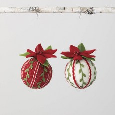 Sullivans 聖誕樹裝飾球組 2入, Red+White