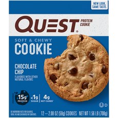 Quest Nutrition 巧克力豆曲奇餅乾, Chocolate Chip, 1盒, 708g