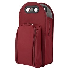 true 酒瓶提袋, 1個, 酒紅色+灰色