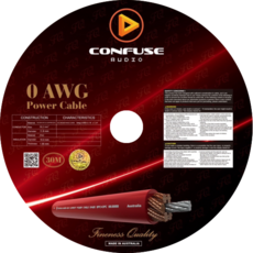 CONFUSE AUDIO 車用電源線材 0 AWG 高純度無氧銅 耐磨耐高溫 穩定供電, 1個