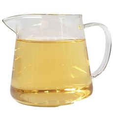 圓底玻璃茶海-445cc 耐熱玻璃茶具 茶湯迴旋釋放香氣 寬口易清洗, 透明, 1個