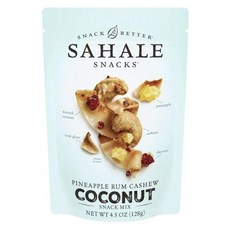 SAHALE SNACKS 椰子零食混合 鳳梨 龍舌蘭 腰果 無麩質, 1個, 128g