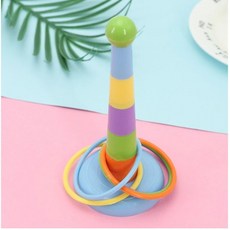 DIY組裝迷你夜市套圈圈桌遊童玩 兒童益智玩具 親子互動遊戲, 多色