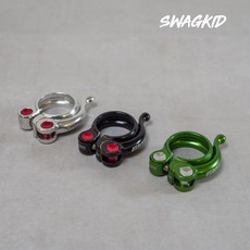 SWAGKID strider pro專用超輕量座管夾 快拆版, 銀色, 1個