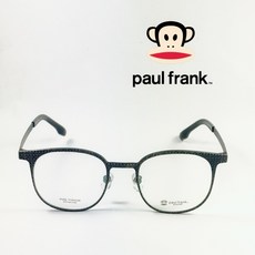 Paul Frank大嘴猴 純鈦不規則石紋金屬光學框 波士頓框 原廠正品
