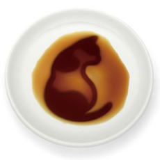 ARTHA 貓咪造型凹凸醬油碟, 1個, 回頭的貓