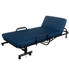 Simple Life一把手省力收納折疊床(Size 78x178cm)藍OTB-80透氣網眼布, 藍