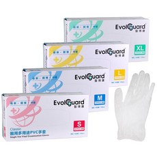 醫博康醫用多用途PVC手套，四種尺寸可選，透明舒適，適用於清潔、食品處理及醫療照護