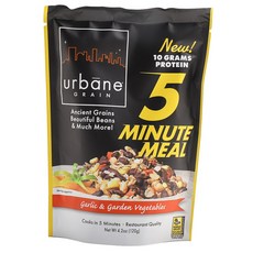 URBANE 5 Minute Meal袋裝即食大蒜蔬菜麥片, 1包, 120g