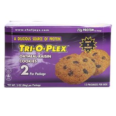 Tri-O-Plex 軟餅乾, Oatmeal Raisin, 12份, 86g