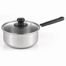 YOSHIKAWA 吉川 Cook Look基本款單柄鍋, 1個, 銀, 18cm