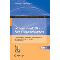 (英文圖書) Hci International 2018 - Posters' Extended Abstracts: 20th International Conference Hci Inte... 平裝版, Springer, 英文