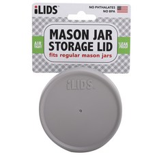 iLIDS 適合梅森罐存儲蓋常規, 灰色的, 1個