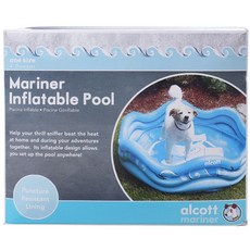 alcott Mariner 充氣狗泳池浴缸, 1個, 藍色