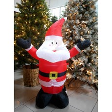 120公分聖誕節充氣佈置 聖誕老公公 聖誕老人 企鵝 雪人 麋鹿 聖誕樹 聖誕球 佈置道具, 紅色，白色，黑色, 1個