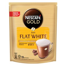 NESCAFE 雀巢咖啡 金牌三合一馥列白咖啡沖泡包, 1個, 15入, 24g