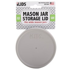 IntelligentLids 適合寬梅森罐儲物蓋, 灰色, 1個