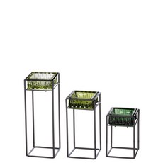 Sullivans 漸層底座茶蠟燭台3件組, 混色