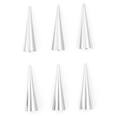 FOX RUN 擠花嘴, 6件, 銀