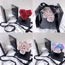 ONEDAY 永生玫瑰香皂花禮盒花束 (情人節), 黑色