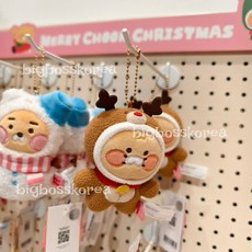KAKAO FRIENDS 聖誕娃娃吊飾, 棕色, 1個