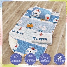 VSIX 薇瑟思 OPEN熊涼感涼被睡墊童枕三件組 105x150cm 幼稚園適用, 詳見包裝