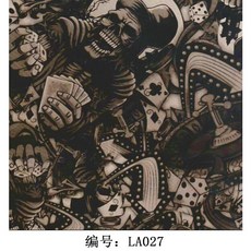 水轉印膜 賭鬼 50cm寬 水添色水轉印-LA027, 詳見包裝, 詳見包裝