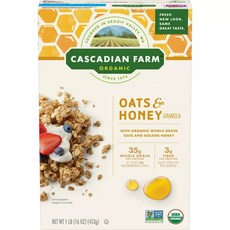 Cascadian Farm 蜂蜜穀麥片, 1個, 453g