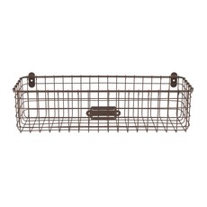 SPECTRUM 復古壁掛式籃子廚房儲物籃, 青銅