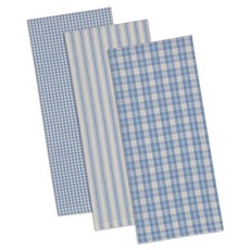 DESIGN IMPORTS 黃昏藍經典洗碗巾 3 件套, 3片, 黃昏藍