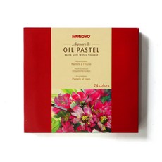 MUNGYO 水溶性油性粉彩 12色/24色 韓國進口 美術繪畫 柔滑好塗抹, 12色