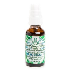 Flower Essence Services 接地綠花精和精油, 1個, 30毫升