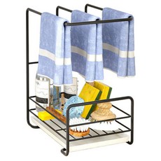 PAK廚房桌面毛巾收納架, 1個, 黑色
