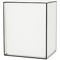 CREATIVE BATH 方形設計垃圾桶, 1個, 白色/黑色