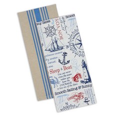 DESIGN IMPORTS 海事洗碗巾 2 件套廚房十字架 45.7 x 71.1 厘米, 2件, 混色