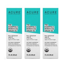ACURE 摩洛哥堅果保濕護膚油, 3瓶, 30ml