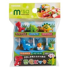 日本TORUNE恐龍造型食物叉(6入) 可愛造型便當裝飾叉 水果叉 點心叉, 6個, 6