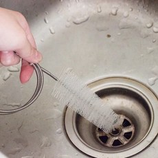 排水管毛髮疏通刷 CF-03A-99432, 超能彎排水管疏通刷, 銀色