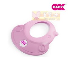 OKBABY 兒童澡帽 (河馬造型) 寶寶洗髮帽 洗澡神器 防水護耳 可調節尺寸, 粉54, 1個