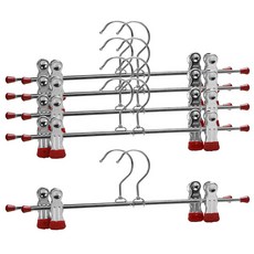 MAWA 褲裙掛架 兩個夾子 K-30D 褲架 30.5 x 7.6cm, 10片, 紅色的