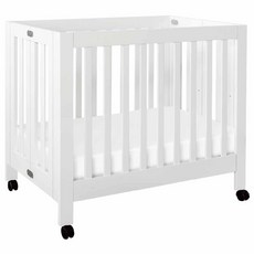 Babyletto Origami折疊迷你嬰兒床，附水洗絲床墊組，可折疊便攜，安全環保材質, 白色