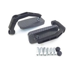 B022 B023 後照鏡 牛角 機車 卡夢 勁戰 BWS 全車系 大b cuxi 碳纖維 車鏡 防眩目 通用 藍鏡, 詳見包裝, 詳見包裝, 碳纖維 (B022)