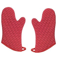 now DESIGNS 素色絎縫隔熱手套 2件組, 1個, 細條紋辣椒紅