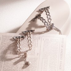 W.wear 金屬造型鎖鏈不鏽鋼蘋果錶帶