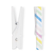 Cakewalk 拼色斜線條裝飾夾 0.8*4.8cm, 20件, 混色