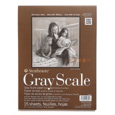 汶采 美國Strathmore絲蒂摩400系列多灰階繪畫本，9*12吋/12*18吋，膠裝設計，無酸紙材質，重磅紋理紙張, 9*12, 100片, 1個